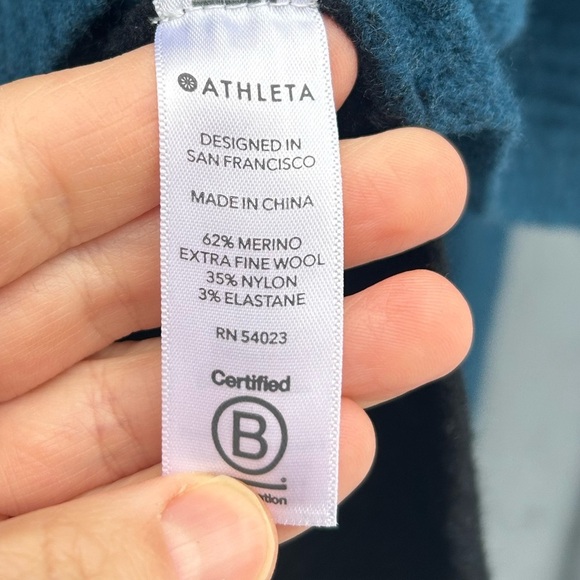 Athleta Merino Transit Colourblock turtleneck, size Small - Picture 8 of 9